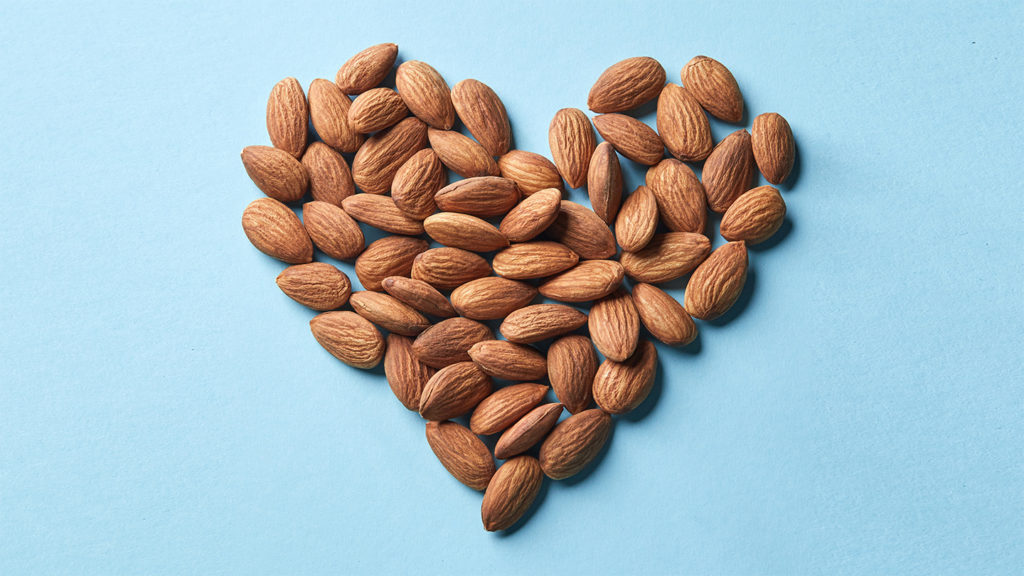 Almonds in Heart Shape