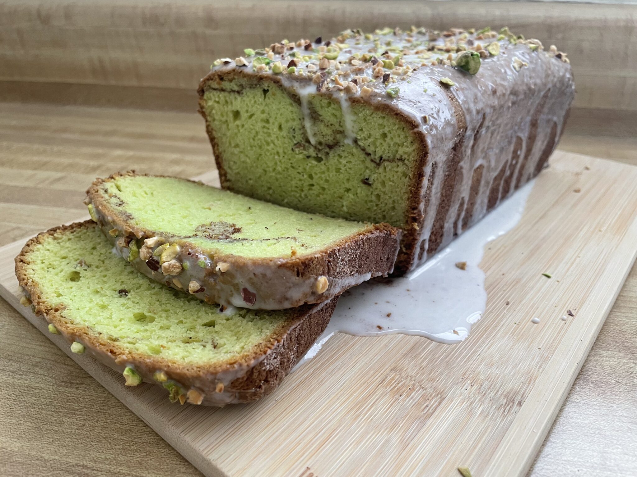 Pistachio Almond Loaf Cake Recipe Stewart and Jasper Orchards